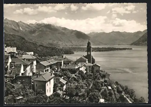AK Ronco-s.-Ascona, Panorama mit Bergen