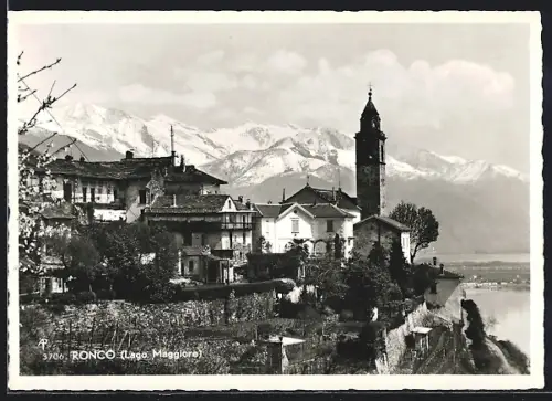 AK Ronco /Lago Maggiore, Panorama mit Kirche