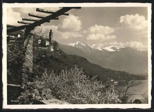 AK Ronco, Panorama mit Kirche