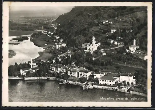 AK Magadino, Panorama, Fliegeraufnahme