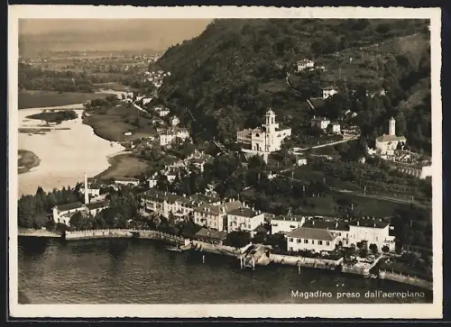 AK Magadino, Panorama, Fliegeraufnahme