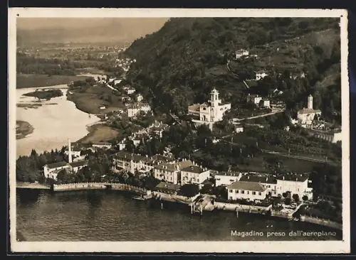AK Magadino, Panorama, Fliegeraufnahme
