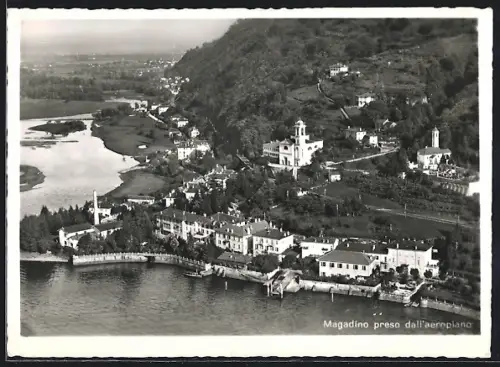 AK Magadino, Panorama, Fliegeraufnahme