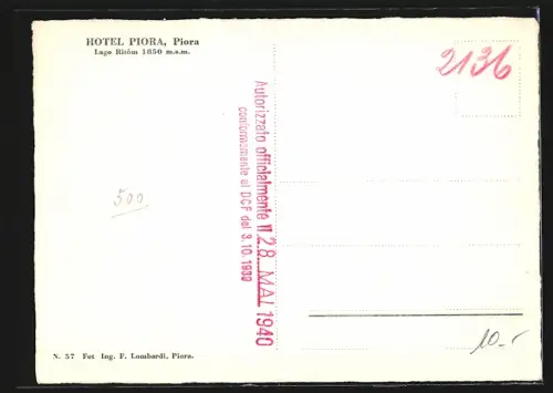 AK Priora /Lago Ritòm, Hotel Priora