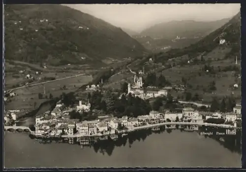 AK Ponte Tresa, Teilansicht, Fliegeraufnahme