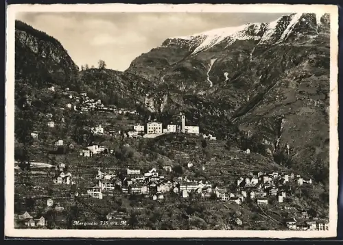 AK Mergoscia, Panorama mit Bergen