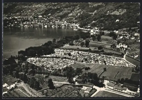 AK Tenero /Lago Maggiore, T. C. S. Camping, Fliegeraufnahme