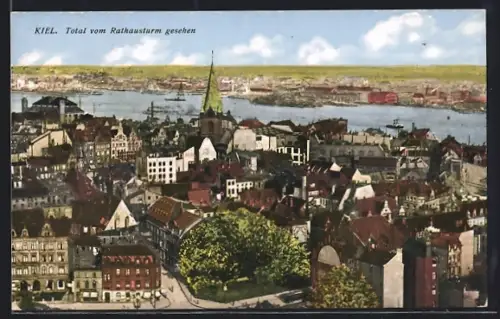 AK Kiel, Total vom Rathausturm gesehen