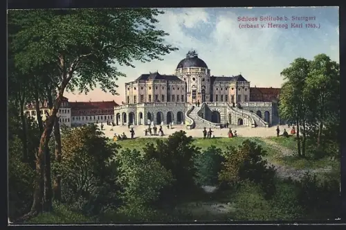 AK Solitude bei Stuttgart, Schloss Solitude, erbaut von Herzog Karl 1763