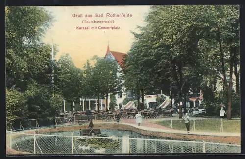 AK Bad Rothenfelde /Teutoburgerwald, Kursaal mit Concertplatz