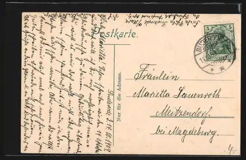 AK Suderode a. Harz, Ortsansicht mit Wohnhäusern und Kirche