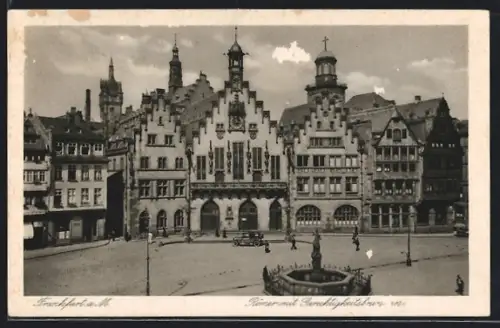 AK Alt-Frankfurt, Römer, Gerechtigkeitsbrunnen