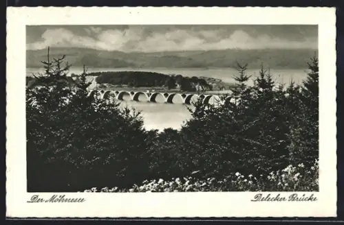 AK Möhnesee /Soest, Möhnesee, Delecker Brücke