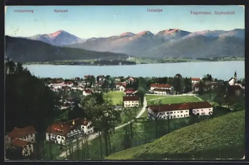 AK Tegernsee /Alpbachtal, Hirschberg, Kampen, Holzalpe, See, Gebirgspanorama