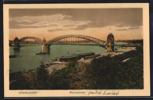AK Düsseldorf, Rheinbrücke