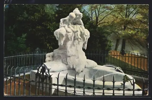 AK Düsseldorf, Blondatbrunnen im Hofgarten