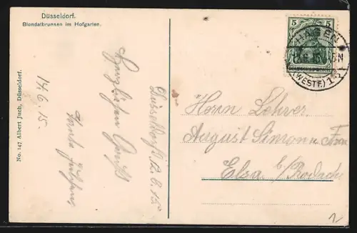AK Düsseldorf, Blondatbrunnen im Hofgarten