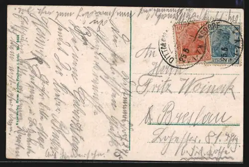 AK Reimsbach, Försterei mit Gasthof zum frohen Morgen