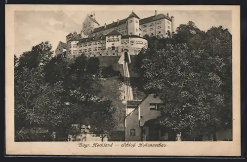 AK Hohenaschau, Blick zum Schloss
