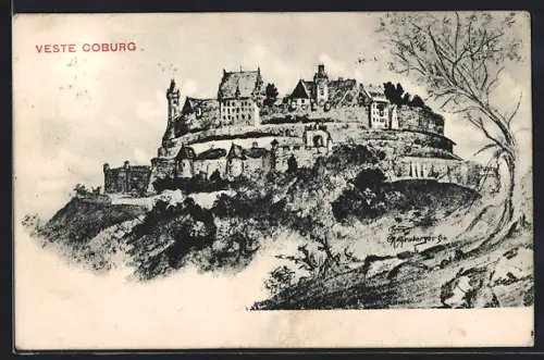 Künstler-AK Coburg, Veste Coburg