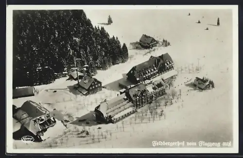 AK Feldberg /Schwarzwald, Feldbergerhof vom Flugzeug aus
