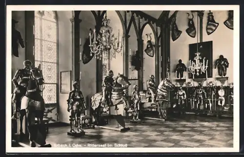 AK Erbach i. Odw., Rittersaal im Schloss