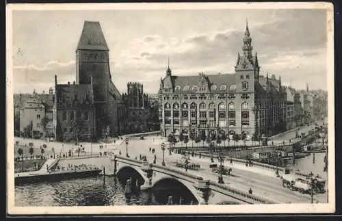 AK Berlin, Waisenbrücke, Märkisches Museum