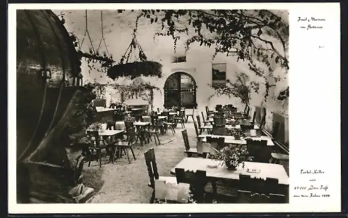 AK Insel Mainau, Blick in den Torkel-Keller