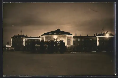 AK Bautzen, Das tausendjährige Bautzen, Bahnhof bei Nacht