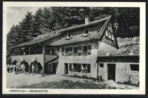 AK Herrenalb, Ferienheim Aschenhütte des B. C. J. Karlsruhe