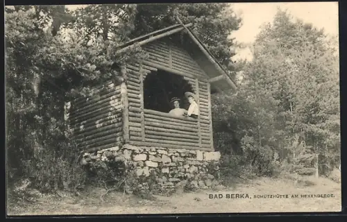 AK Bad Berka, Schutzhütte am Hexenberge