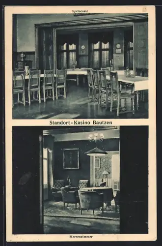 AK Bautzen, Standort-Kasino, Speisesaal, Herrenzimmer