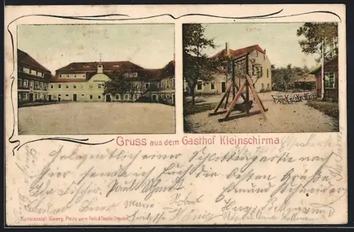 AK Kleinschirma, Gasthof Kleinschirma, Schiffsschaukel