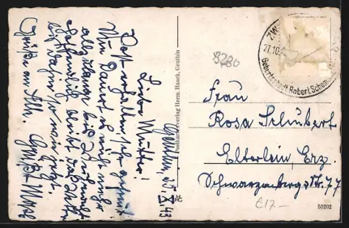 AK Genthin-A., Fabrikstrasse mit Schrotturm und Holländer