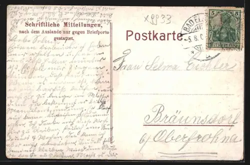 AK Bad Elster, Kirchwegstrasse mit Wohnhäusern