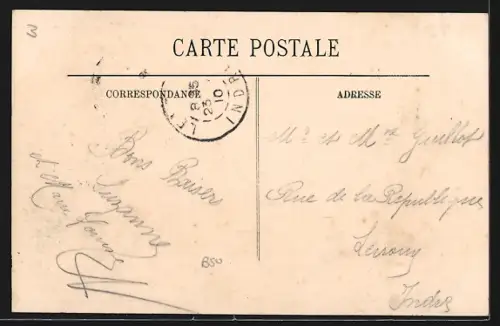 AK Poitiers, La Monteé de la Gare, Strassenbahn