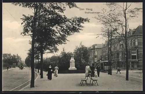 AK Den Haag, Stadhouderslaan, Strassenbahn