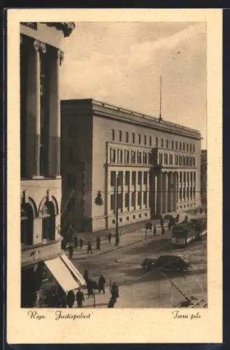 AK Riga, Justizpalast, Strassenbahn