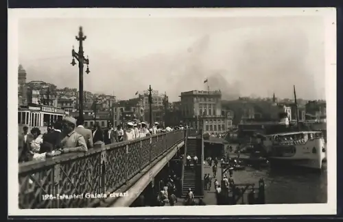 AK Istanbul, Galata civari, Strassenbahn