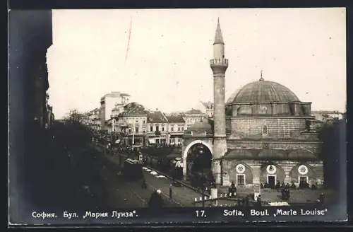 AK Sofia, Boul. Marie Louise, Moschee mit Minarett
