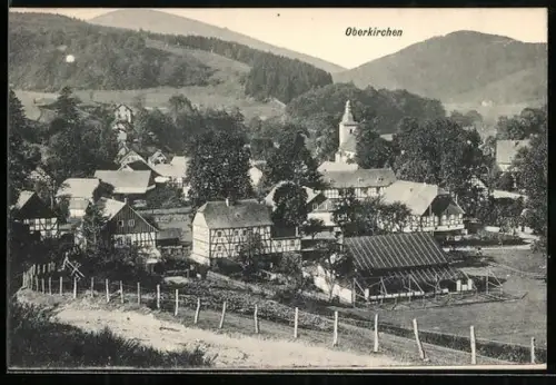 AK Oberkirchen / Sauerland, Totalansicht mit Umgebung