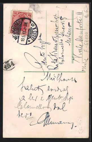 AK Mühlhausen i. E., Bollwerk mit Strassenpartie