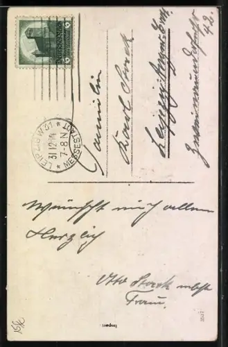 Künstler-AK Zwerge mit einer Uhr, die Mitternacht zeigt, Neujahr