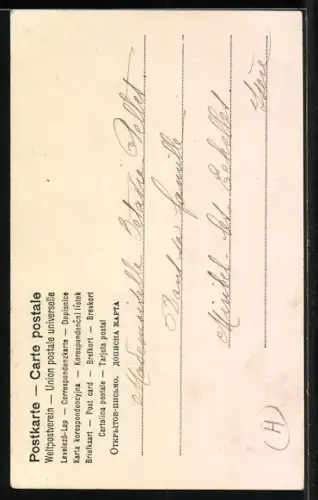 AK Schornsteinfeger mit Leiter reisst ein Kalenderbatt ab, Bonne année