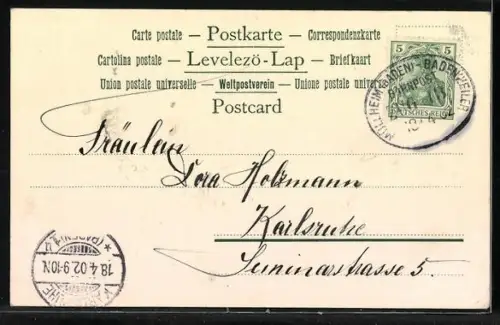 Lithographie Zwei Zwerg greifen ein Schaf an