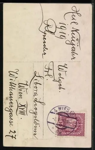 AK Schornsteinfeger mit junger Dame