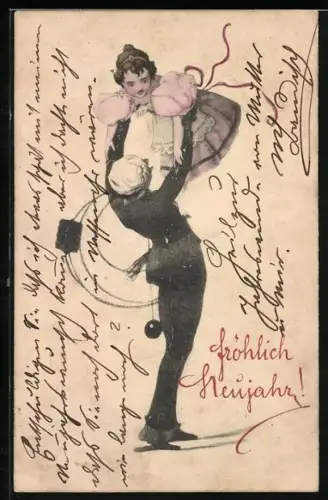 AK Schornsteinfeger hebt kleines Mädchen hoch