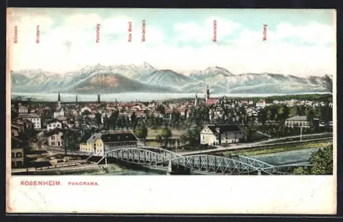 AK Rosenheim / Bayern, Panorama