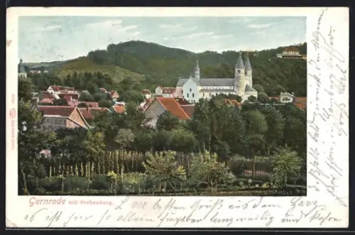 AK Gernrode / Harz, Teilansicht mit Stubenberg