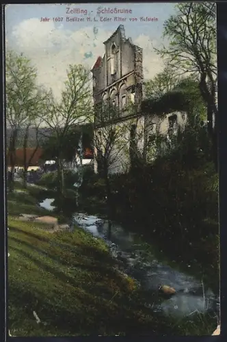AK Maria Laach am Jauerling, Schlossruine Zeissing